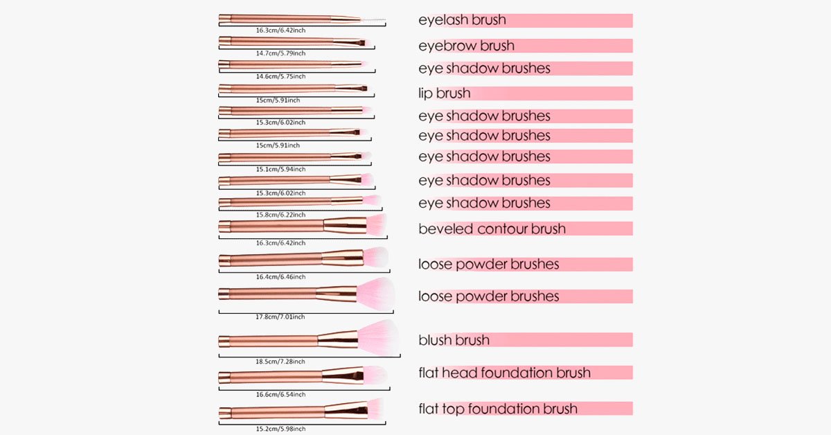 Rose Glamour Brush Set
