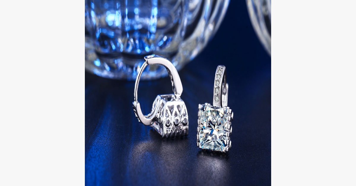 Shiny Crystal Hoop Earring