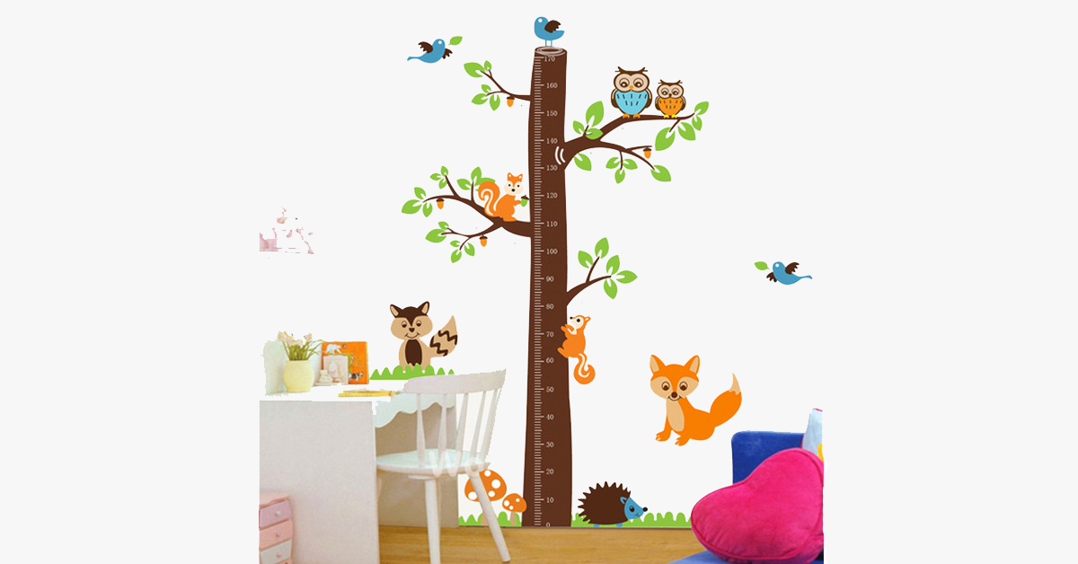 Wall Stickers Children's Room Height Squirrel Stickers