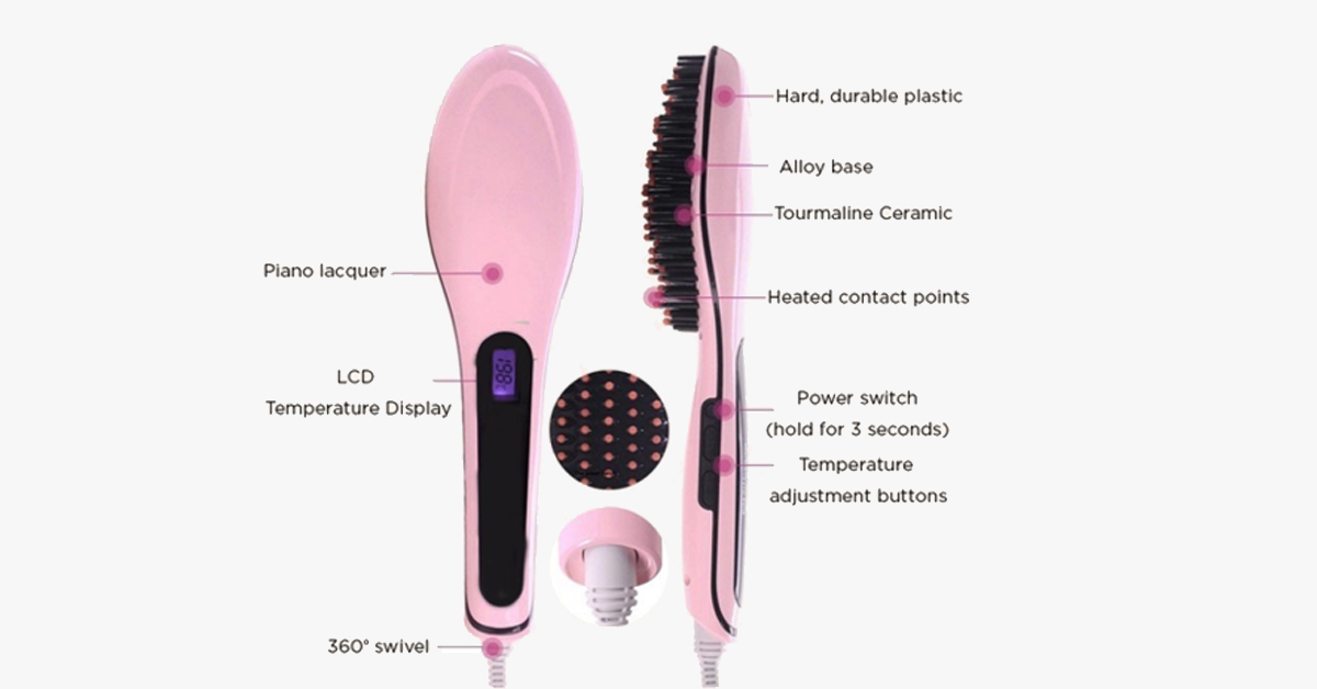 Ceramic Hair Straightening Brush