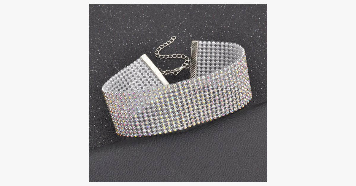 Crystal Collar Choker Necklace