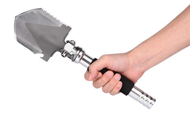 Multi Functional Mini Military Folding Shovel With Compass, For Gardening, Camping & Outdoors