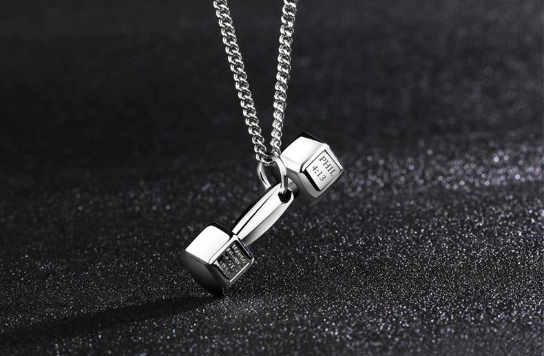 Coolest Dumbbell Necklace for Fitness Lovers