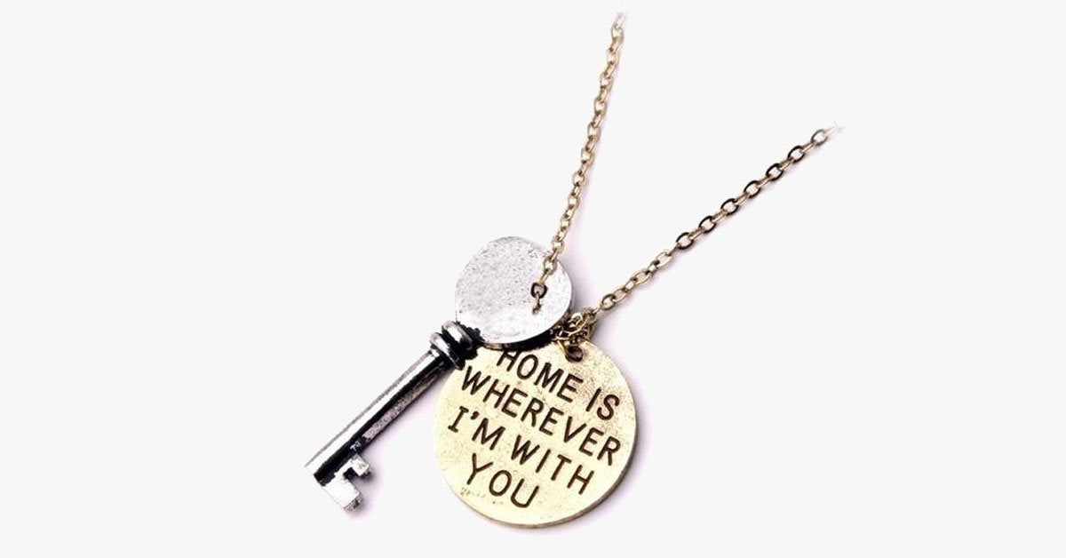 Home Is Where I Am With You Necklace