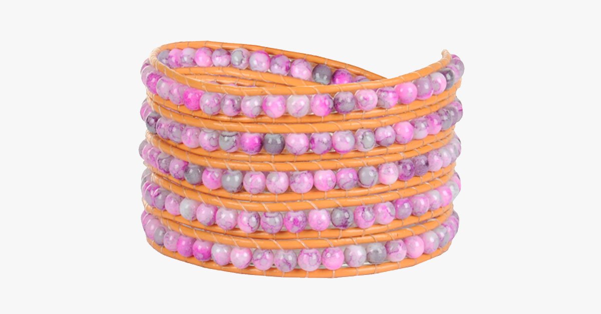 Pink Nebula Wrap Bracelet
