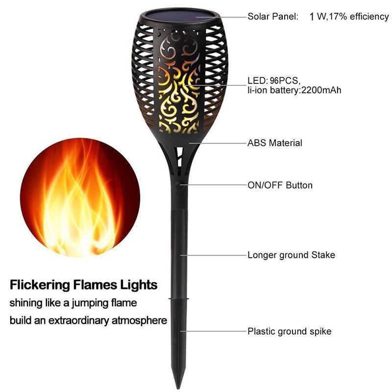 Solar Flickering Garden Lamp