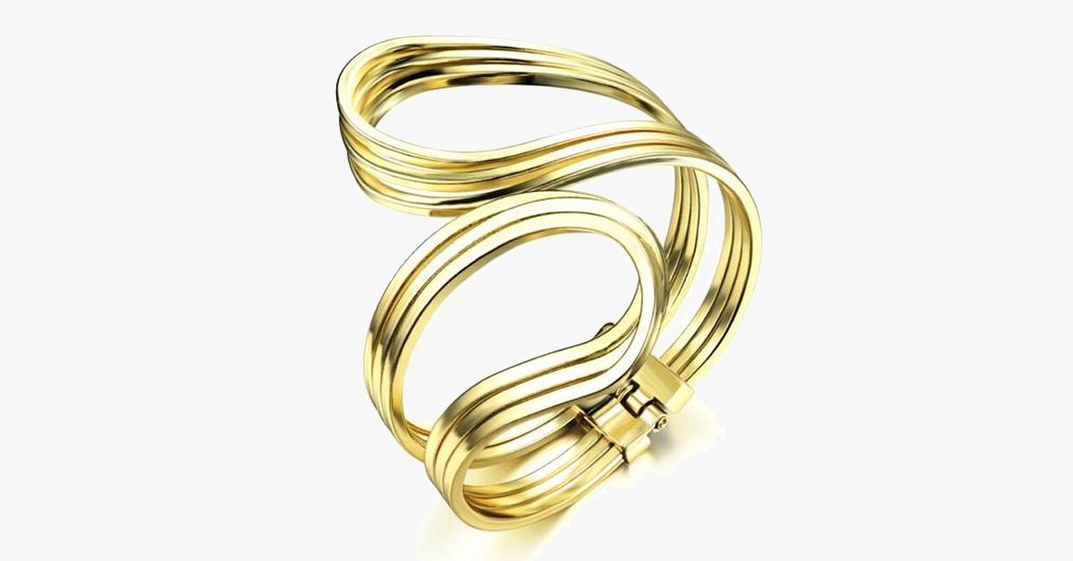 Gold Punk Hip Hop Bangle