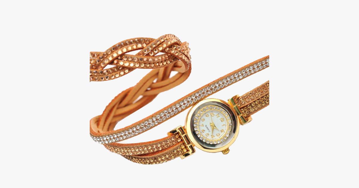 Crystal Wrap Quartz Watch