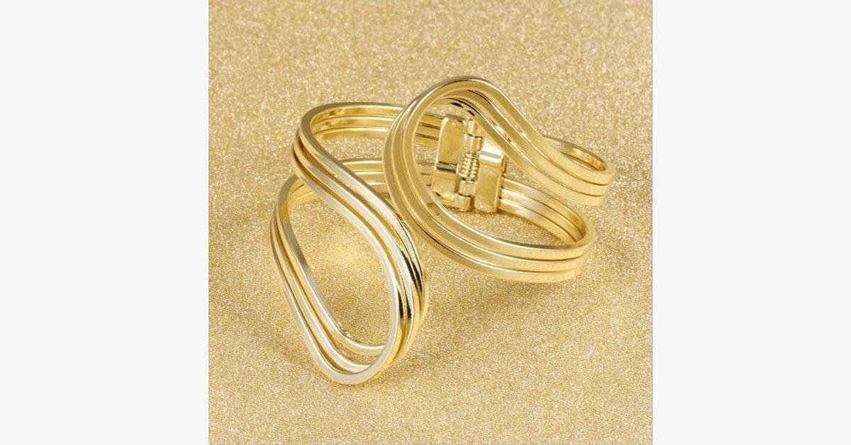 Gold Punk Hip Hop Bangle