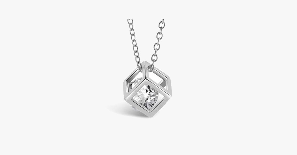 Cube Necklace - Silver