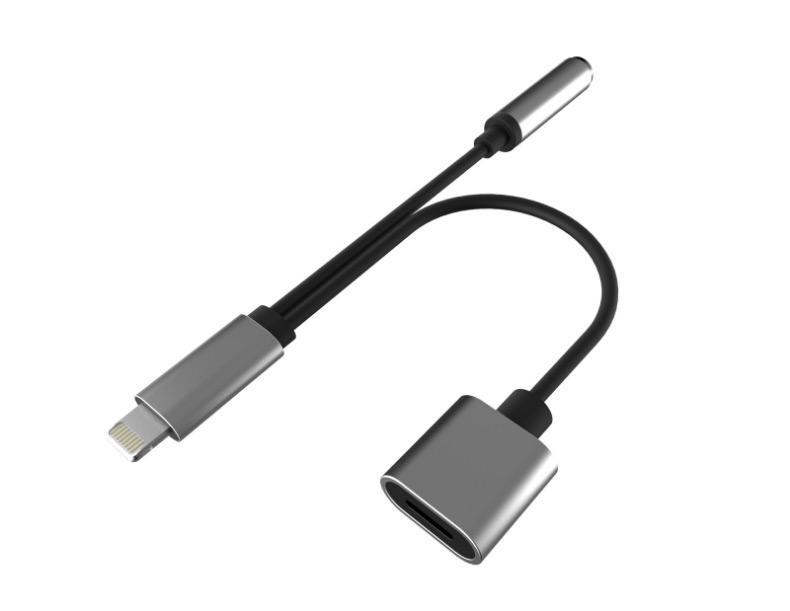 2-in-1 Apple Lightning to Headphone Adapter - Get Music and Power at the Same Time