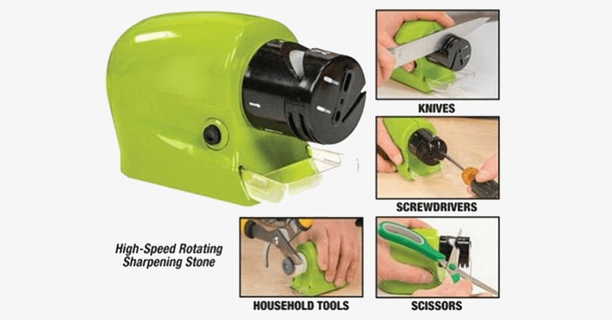 Revolutionary,Elegant Multi-Functional Cordless Safe Sharpener - Smart, Strong and Sophisticated!