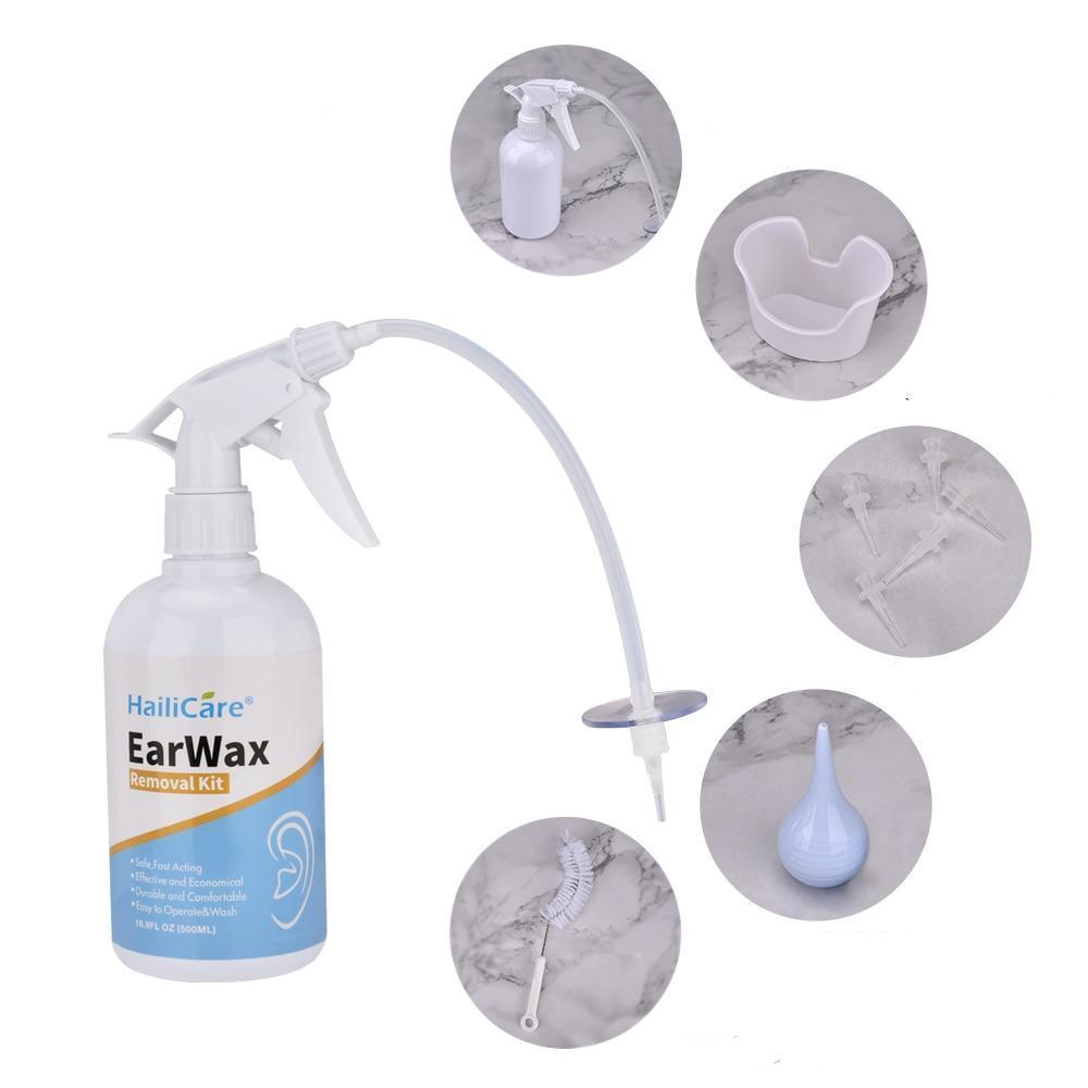 Ear Irrigation Cleaning Ear Wax Removal Kit With Ear Washing Syringe Squeeze Bulb