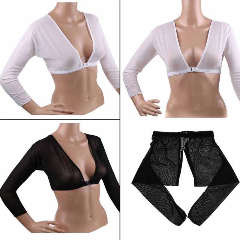 Amazing Arm Sleeve Shapewear Sexy Short Crop Tops