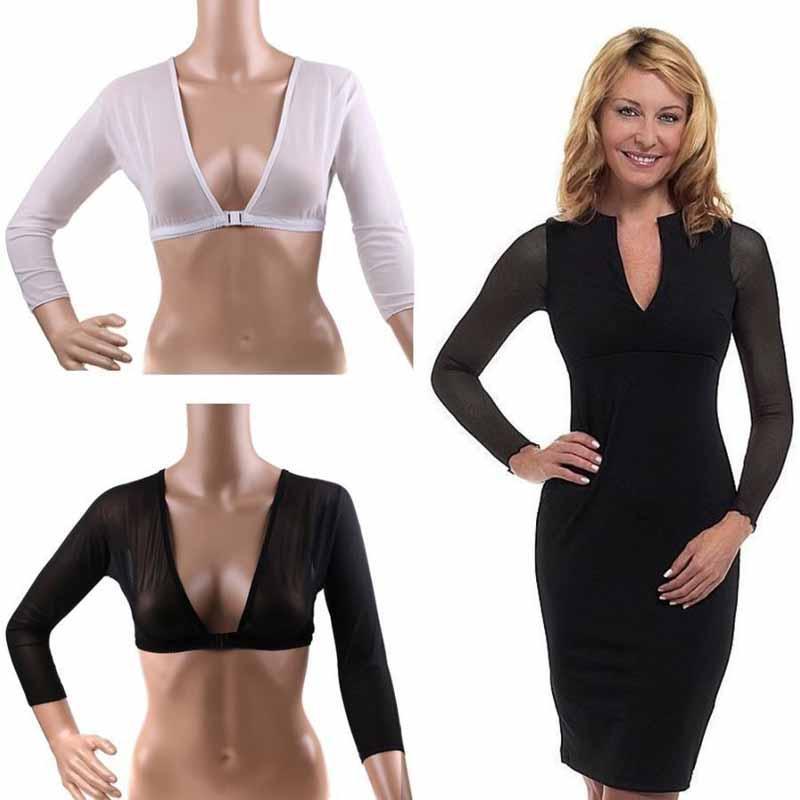 Amazing Arm Sleeve Shapewear Sexy Short Crop Tops