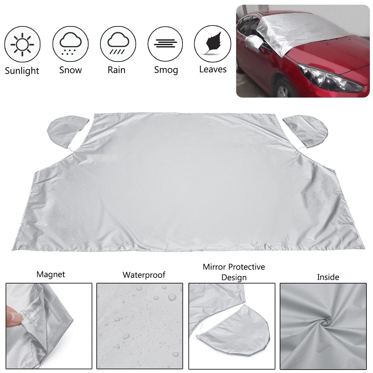 Magnetic Windshield Snow Cover