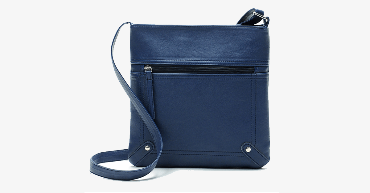 Cross Body Messenger Bag - Made From PU Leather - High Quality - Multi-functional Pockets
