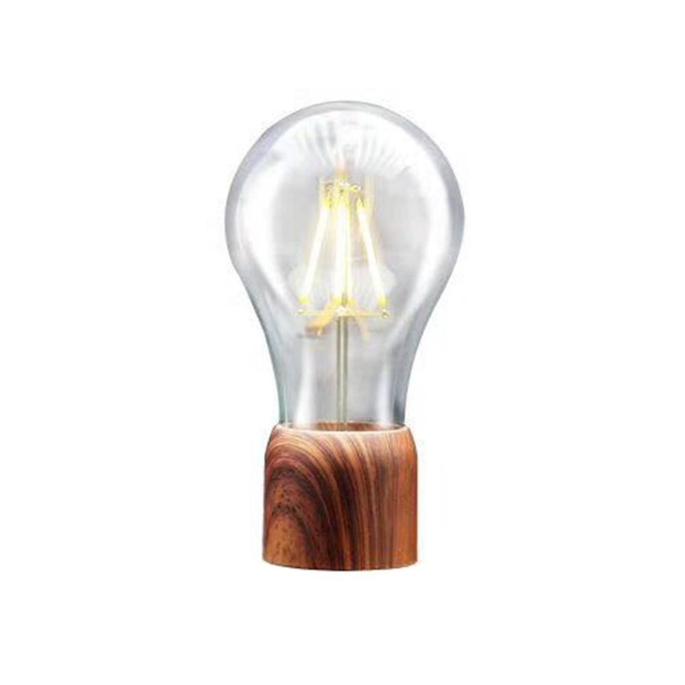 Unique Wooden Floating Light Bulb