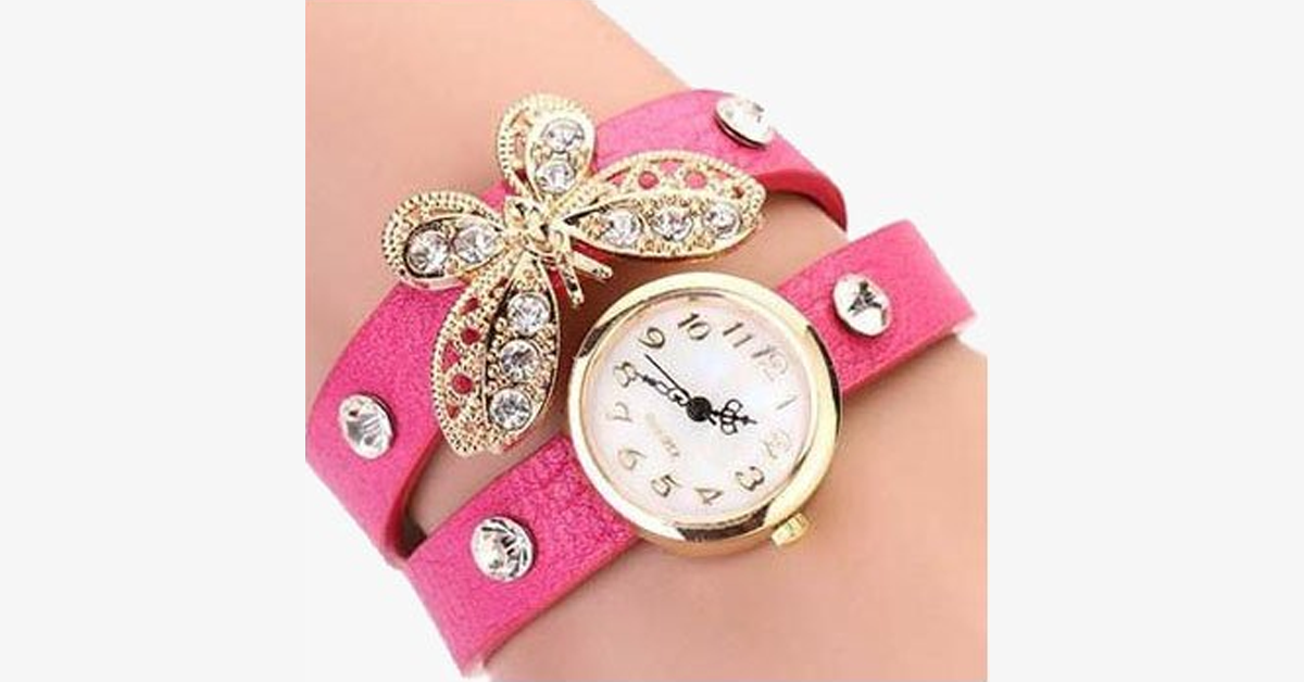 Gold Butterfly Charm Watch – For a Dainty Look!