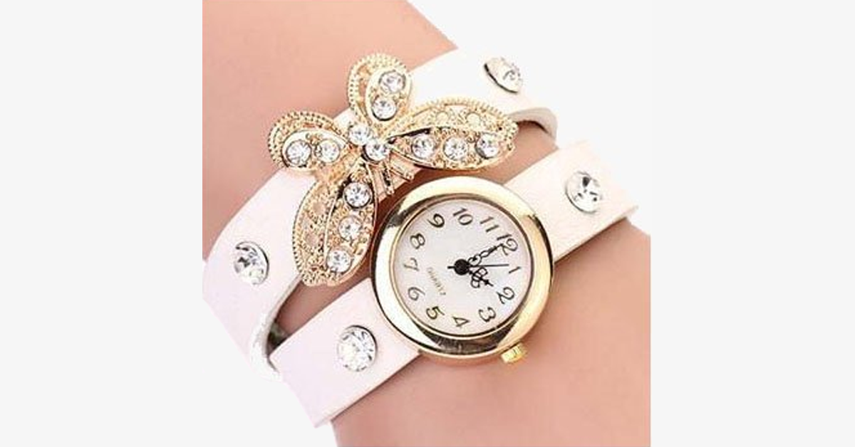 Gold Butterfly Charm Watch – For a Dainty Look!
