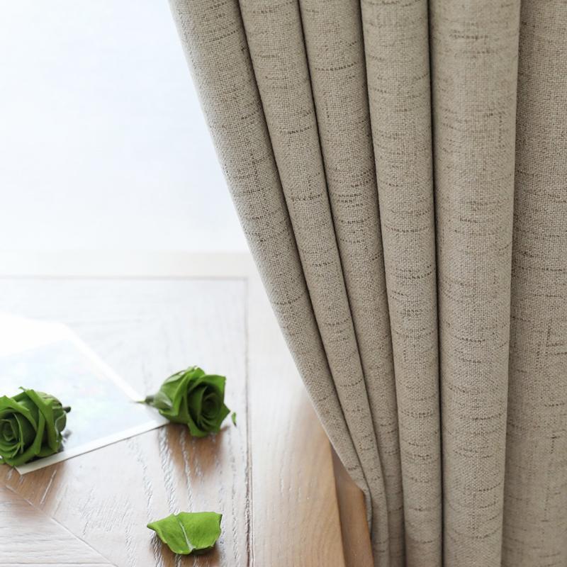 Home Decor Darpe Faux linen Rideaux Window Living room Curtains