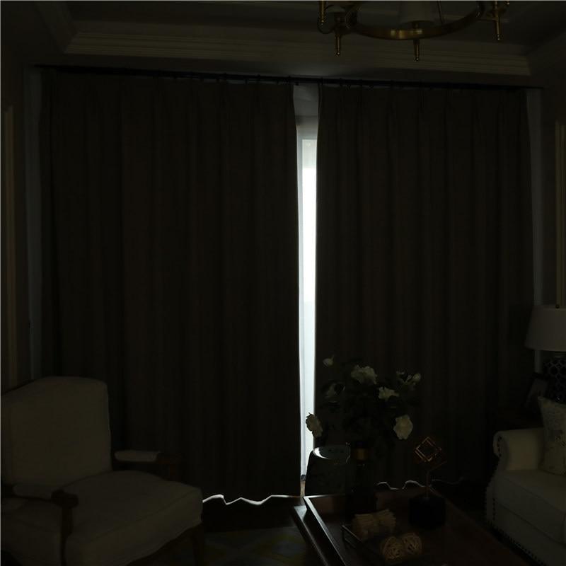 Home Decor Darpe Faux linen Rideaux Window Living room Curtains