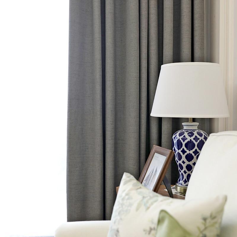 Home Decor Darpe Faux linen Rideaux Window Living room Curtains
