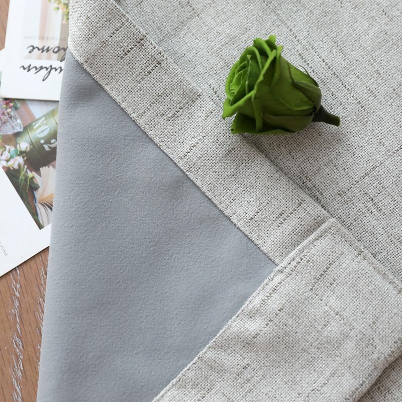Home Decor Darpe Faux linen Rideaux Window Living room Curtains