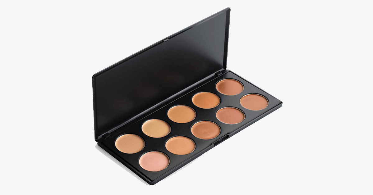 10 Color Concealer Palette - Magically Conceals all Your Blemishes and Dark Circles to Give You That Flawless Look!