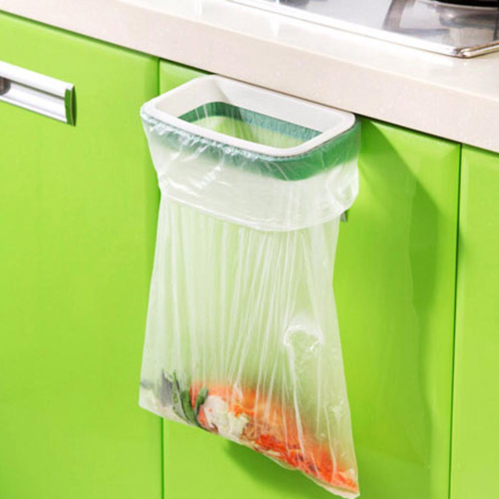 Kitchen Cabinet Back Hanging Holder Trash Rack
