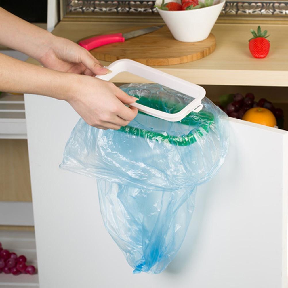 Kitchen Cabinet Back Hanging Holder Trash Rack
