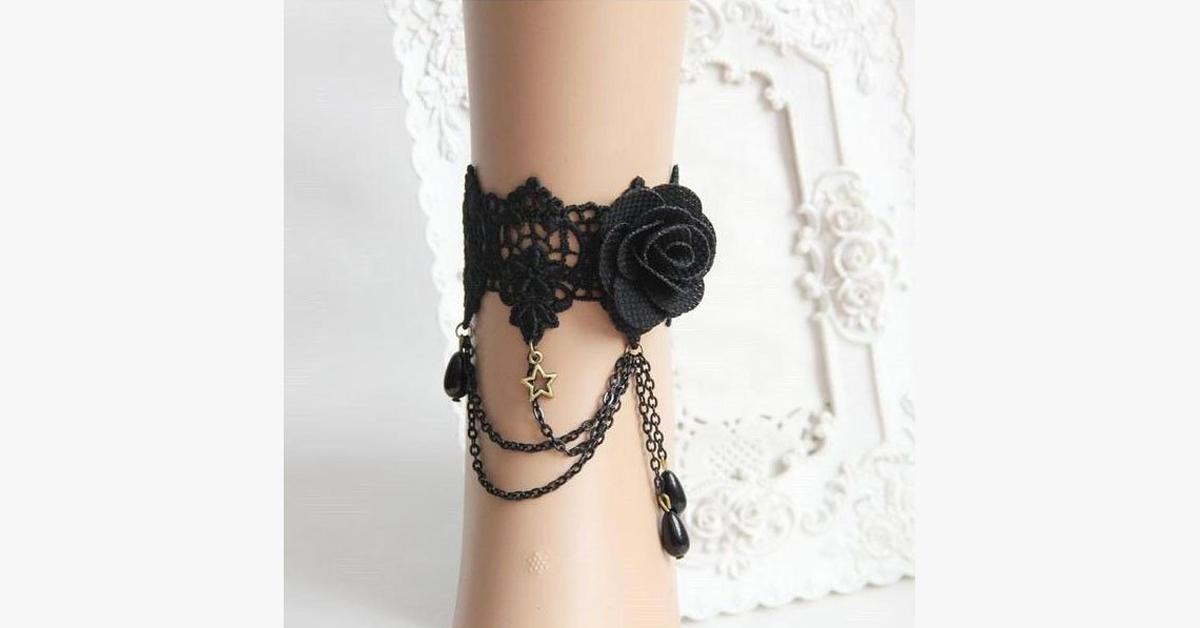 Dark Rose Anklet