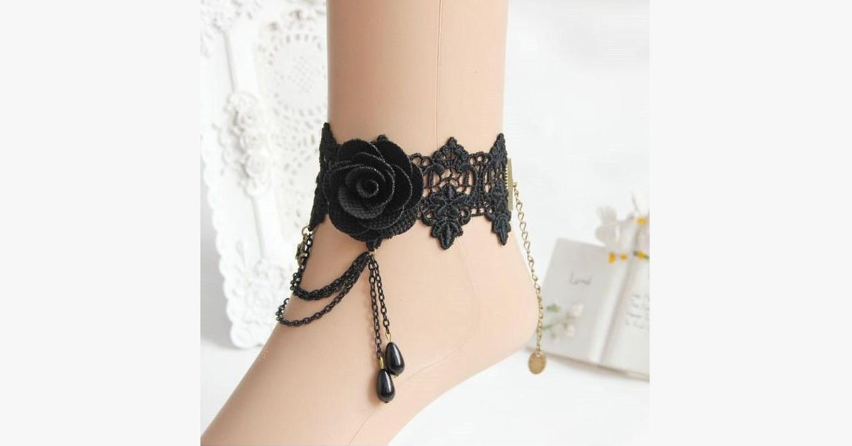Dark Rose Anklet
