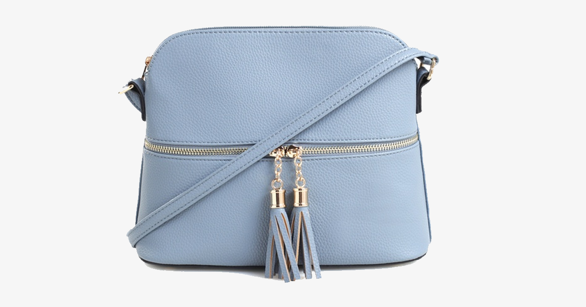 Tassel Charm Crossbody Purse