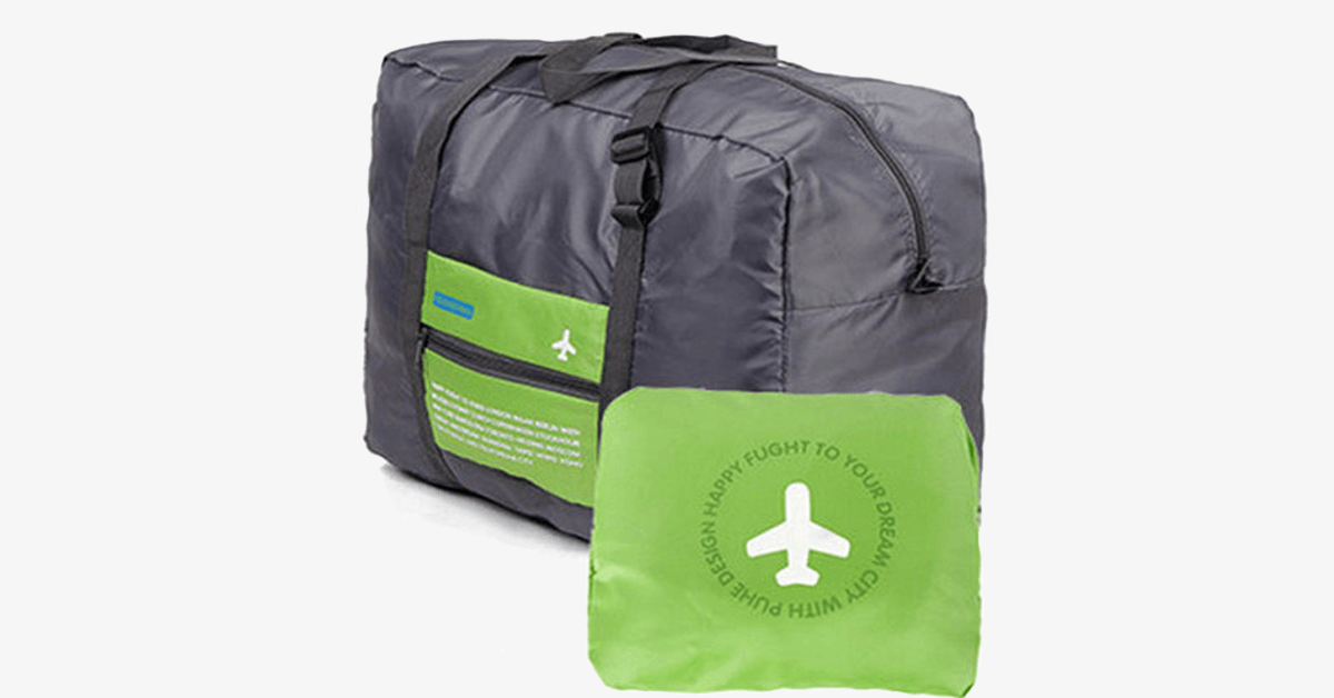 Foldable Duffle Bag - Made From Nylon with Durability - Adjustable Straps - Sturdy Top Handle - Foldable Design