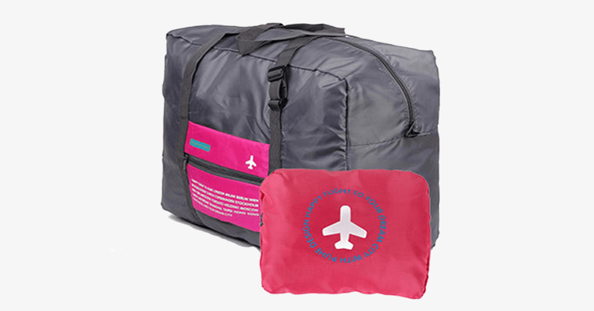 Foldable Duffle Bag - Made From Nylon with Durability - Adjustable Straps - Sturdy Top Handle - Foldable Design