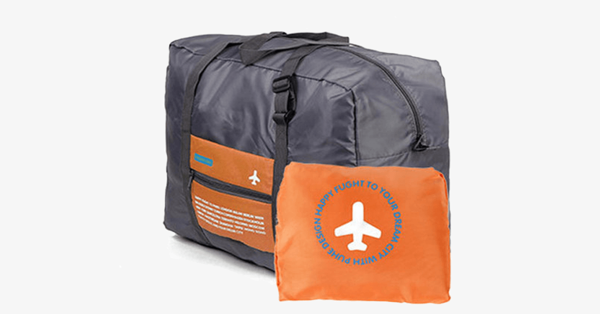 Foldable Duffle Bag - Made From Nylon with Durability - Adjustable Straps - Sturdy Top Handle - Foldable Design