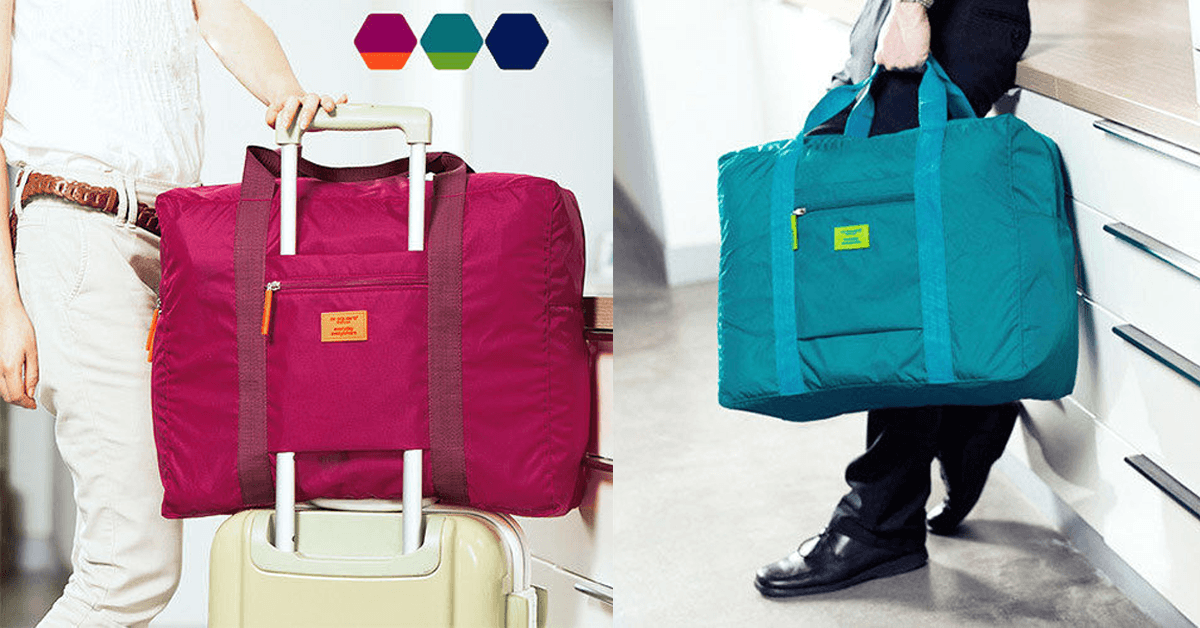 Foldable Travel Luggage - Made From Waterproof Tough Nylon with Durability  - Handy Organiser - Suitable for Storage, 37 x 45