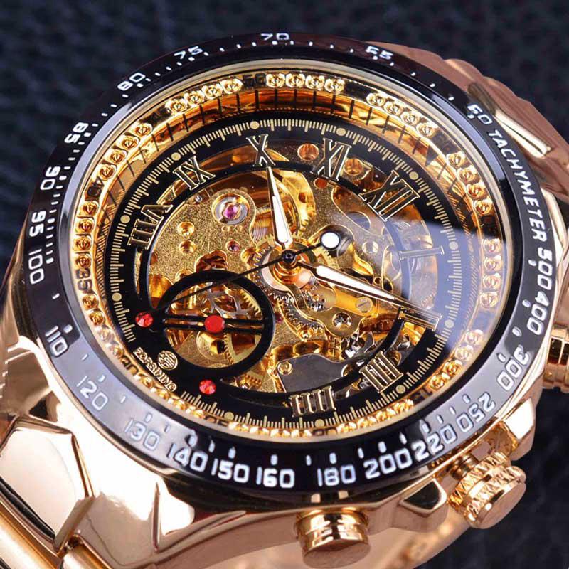 Luxury Steampunk Watch Gold and Silver