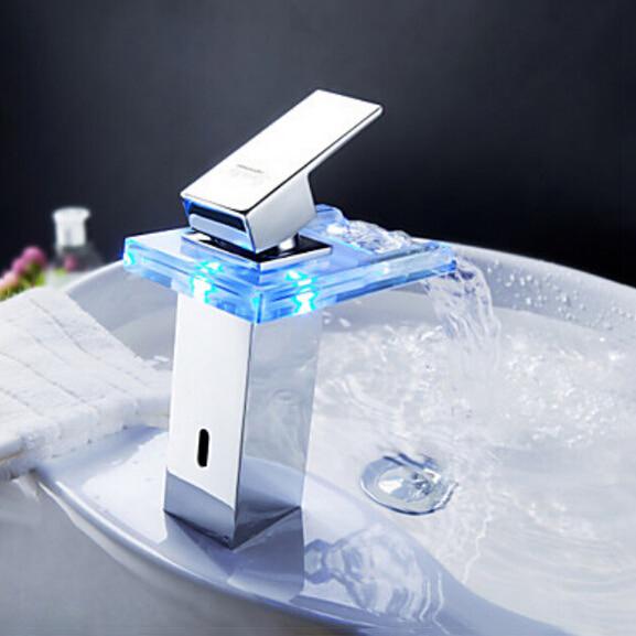 Bathroom Waterfall LED Faucet
