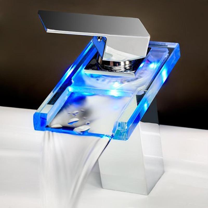 Bathroom Waterfall LED Faucet
