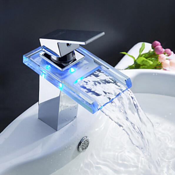 Bathroom Waterfall LED Faucet
