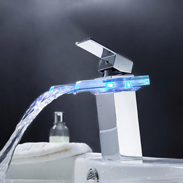 Bathroom Waterfall LED Faucet