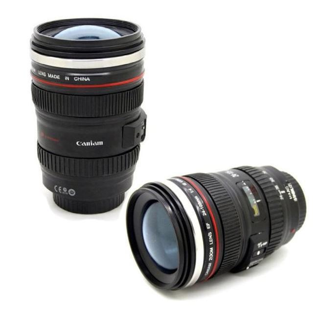 Camera Lens Coffee Travel Thermos Mug