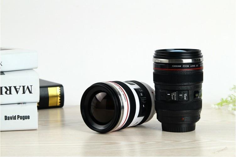 Camera Lens Coffee Travel Thermos Mug