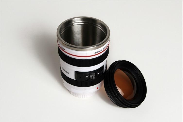 Camera Lens Coffee Travel Thermos Mug