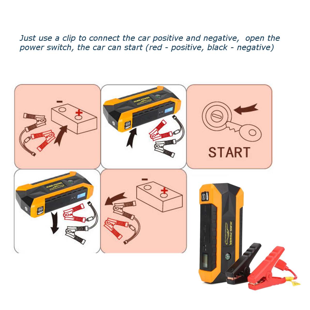 12 V Car Jump Starter Kit - Emergency Booster