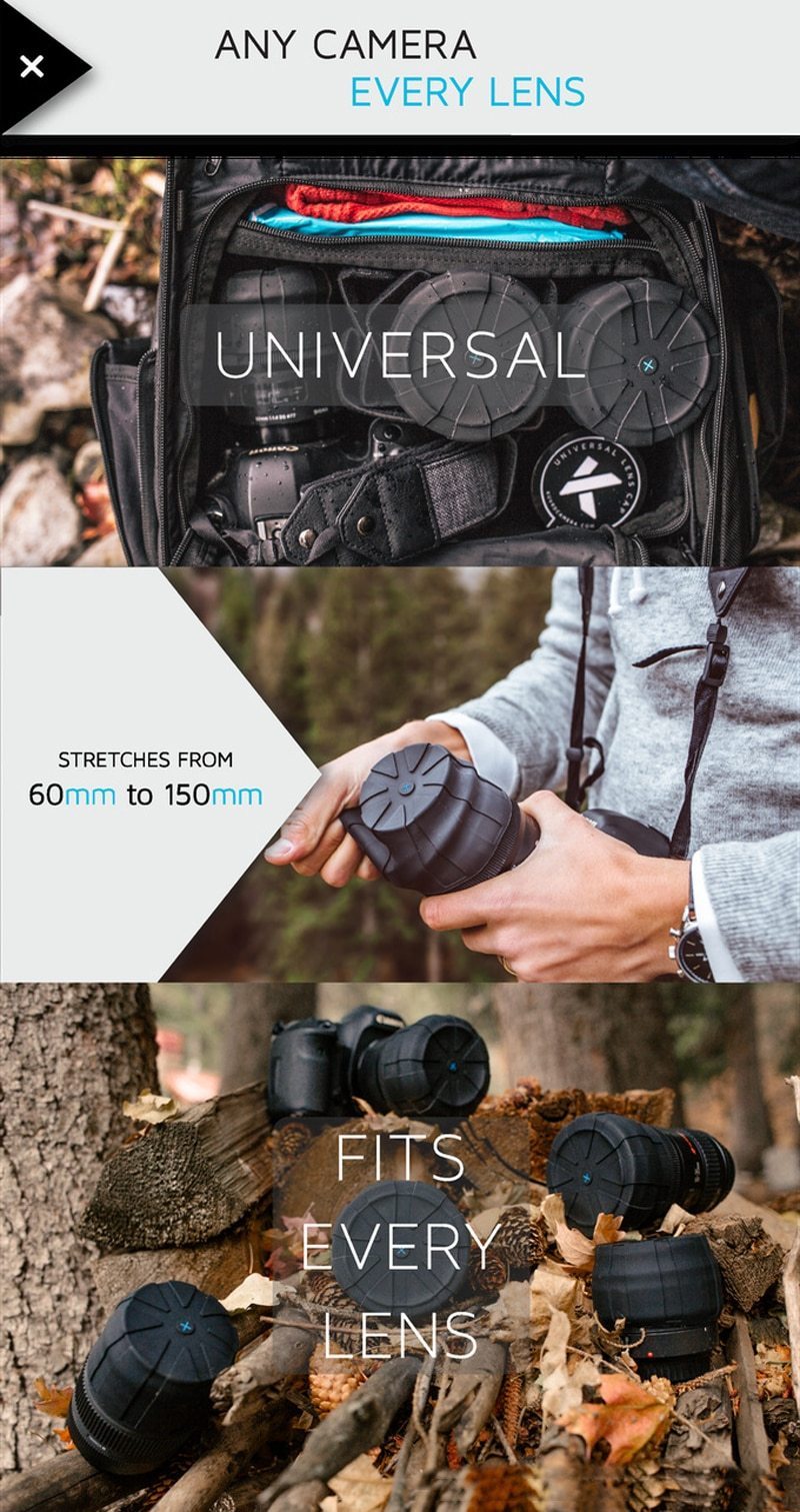 Silicone Universal Lens Cap for DSLR Camera Lenses