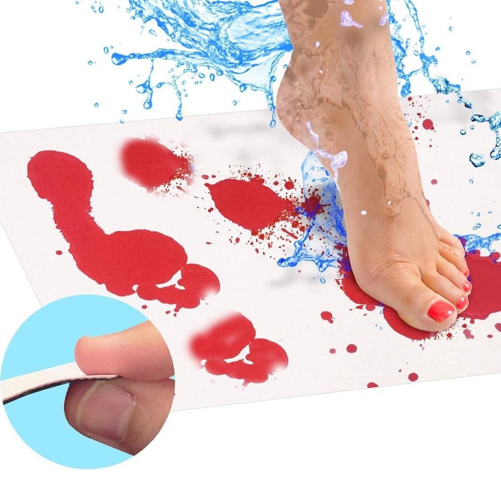 Bloody Footprint Bath Mat