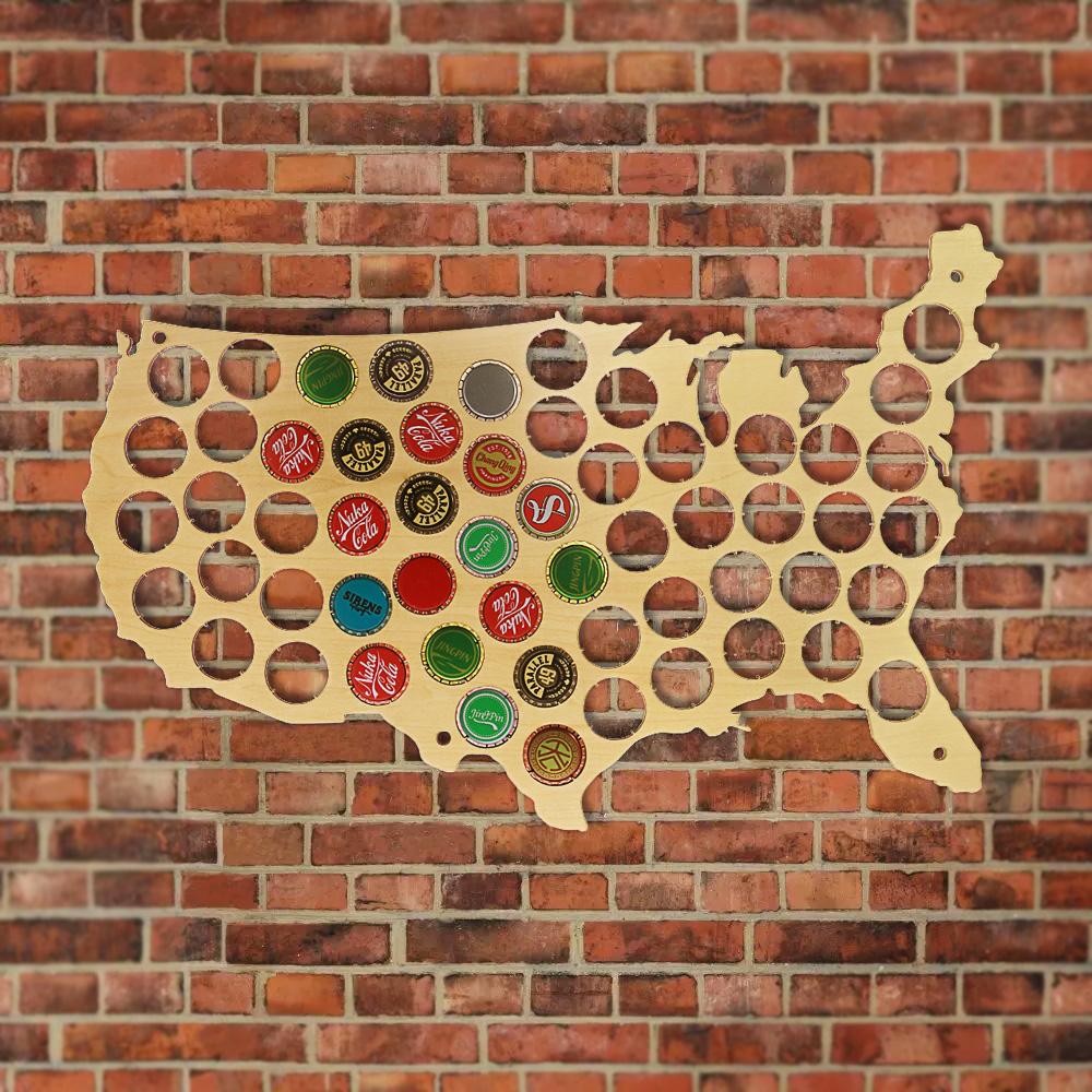 Beer Bottle Cap Map